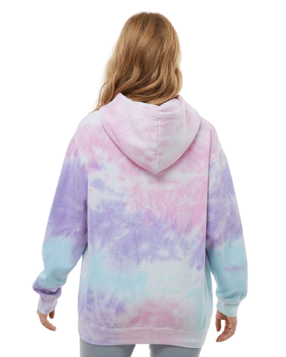Unisex Tie-Dyed Pullover Hoodie - Cotton Candy