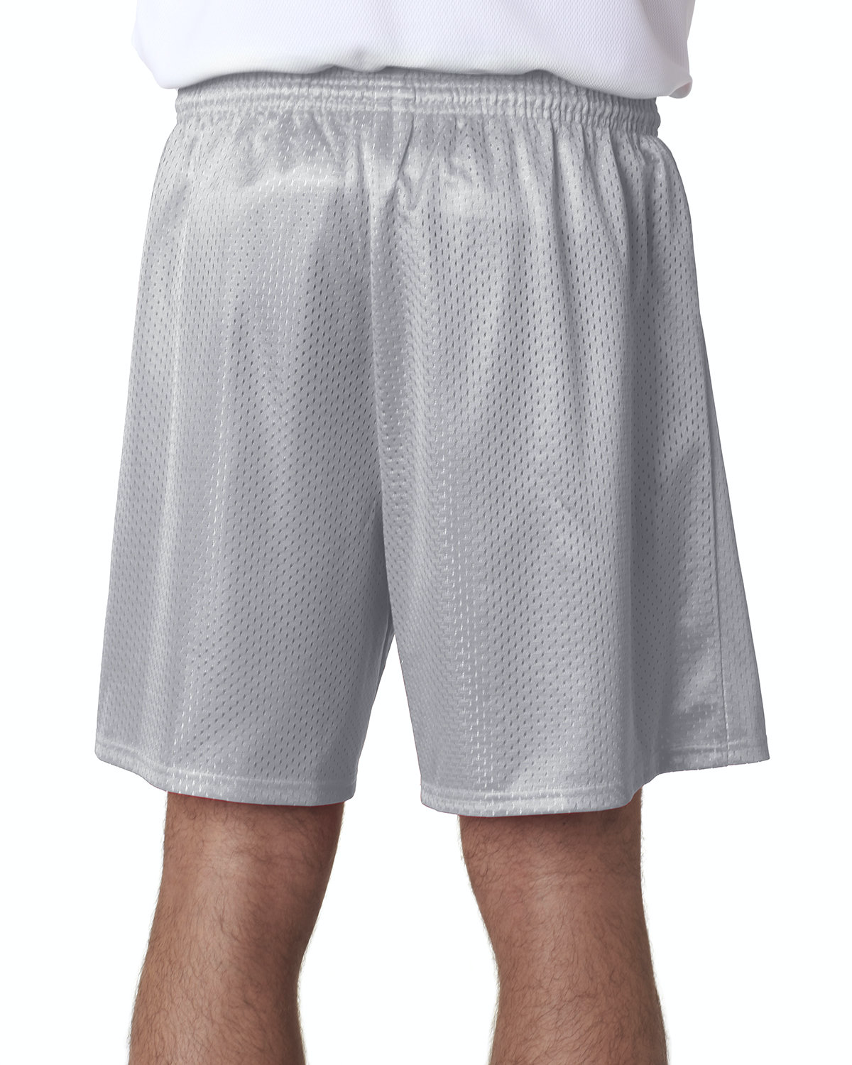 Unisex Seven Inch Inseam Mesh Short - Silver