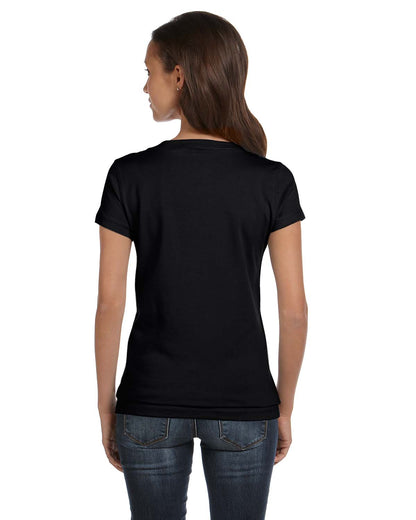 Women's Jersey Short-Sleeve V-Neck T-Shirt - Black