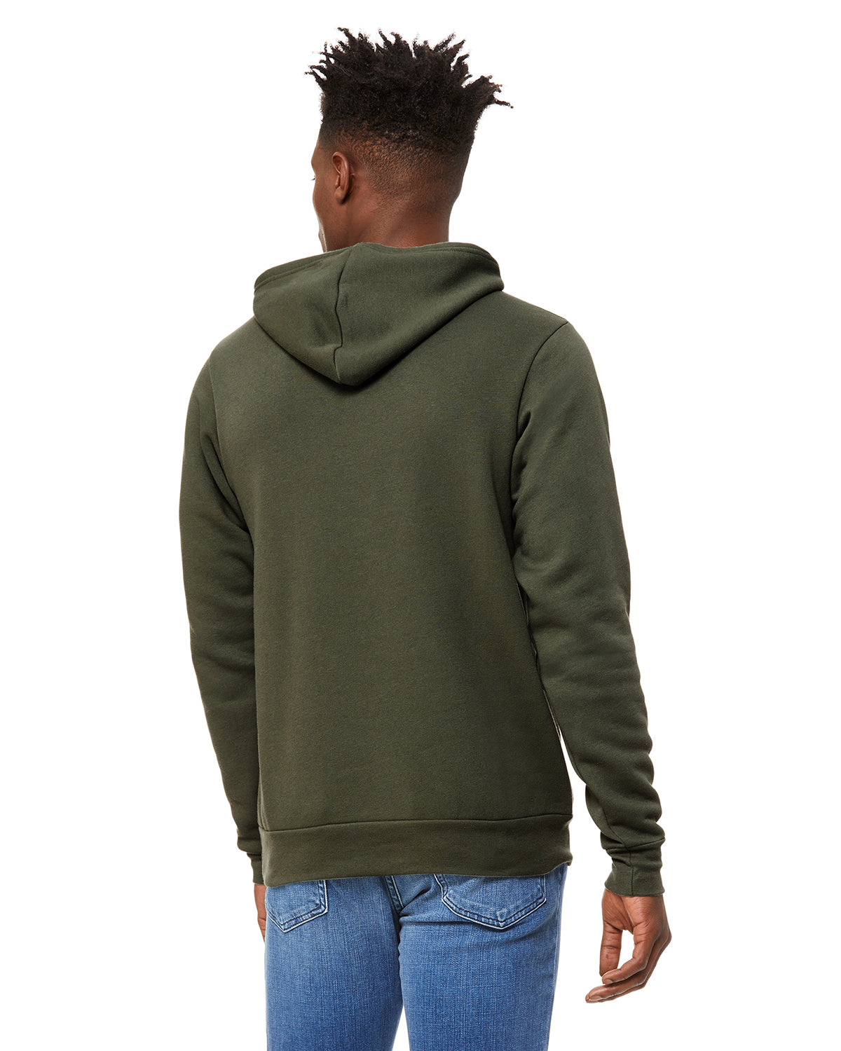 Unisex Sponge Fleece Pullover Hoodie - Military Green