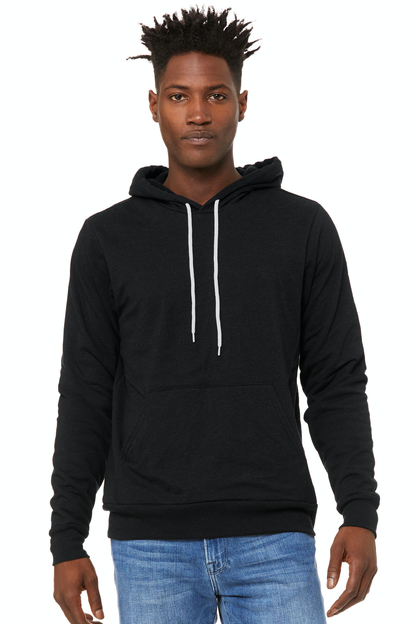 Unisex Sponge Fleece Pullover Hoodie - Heather Black