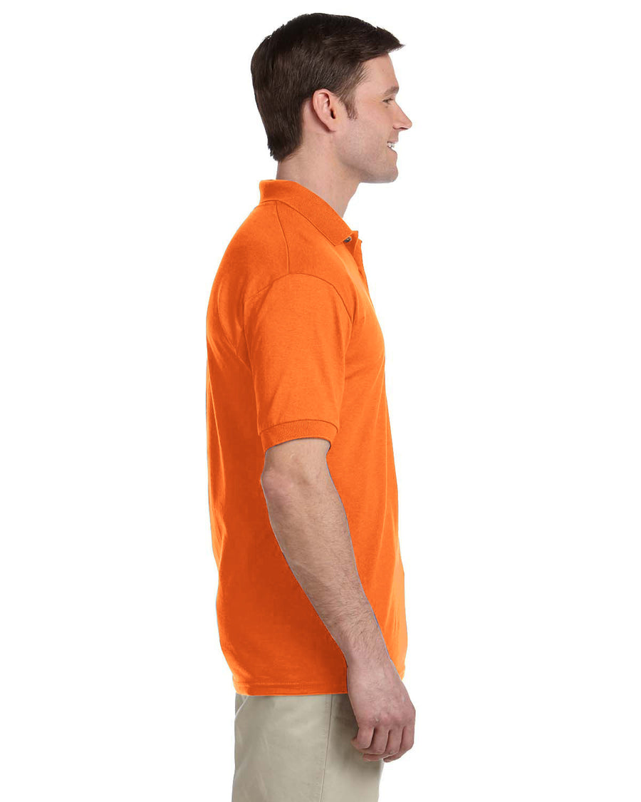 Unisex 50/50 Jersey Polo with Pocket - S Orange