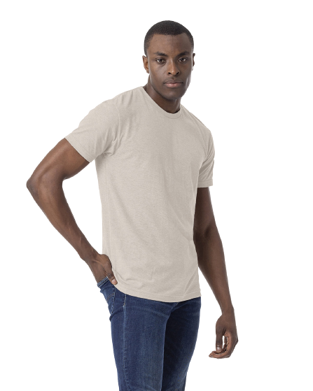 Unisex CVC Crewneck T-Shirt - Sand