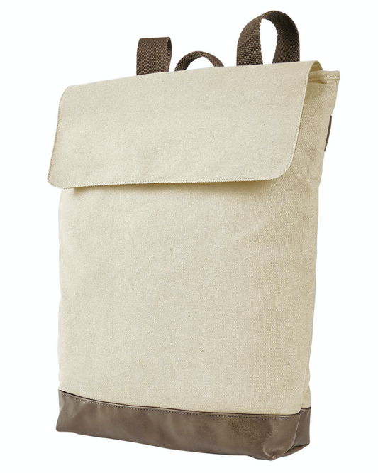Canvas Rucksack Backpack - Natural / Brown