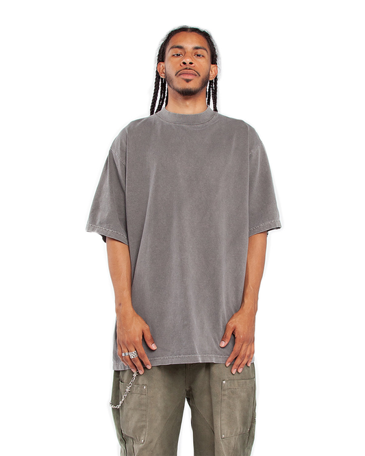 Garment-Dyed Crewneck T-Shirt - Cement