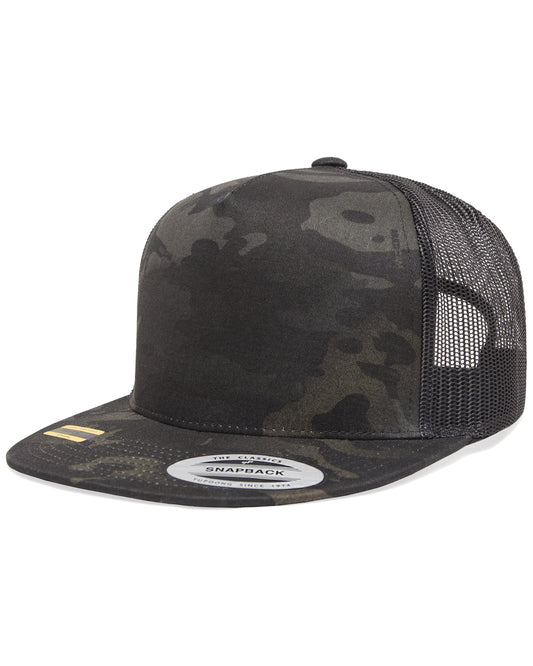 Classics��� Unisex 5-Panel Multicam�� Trucker Cap - Black Multicam