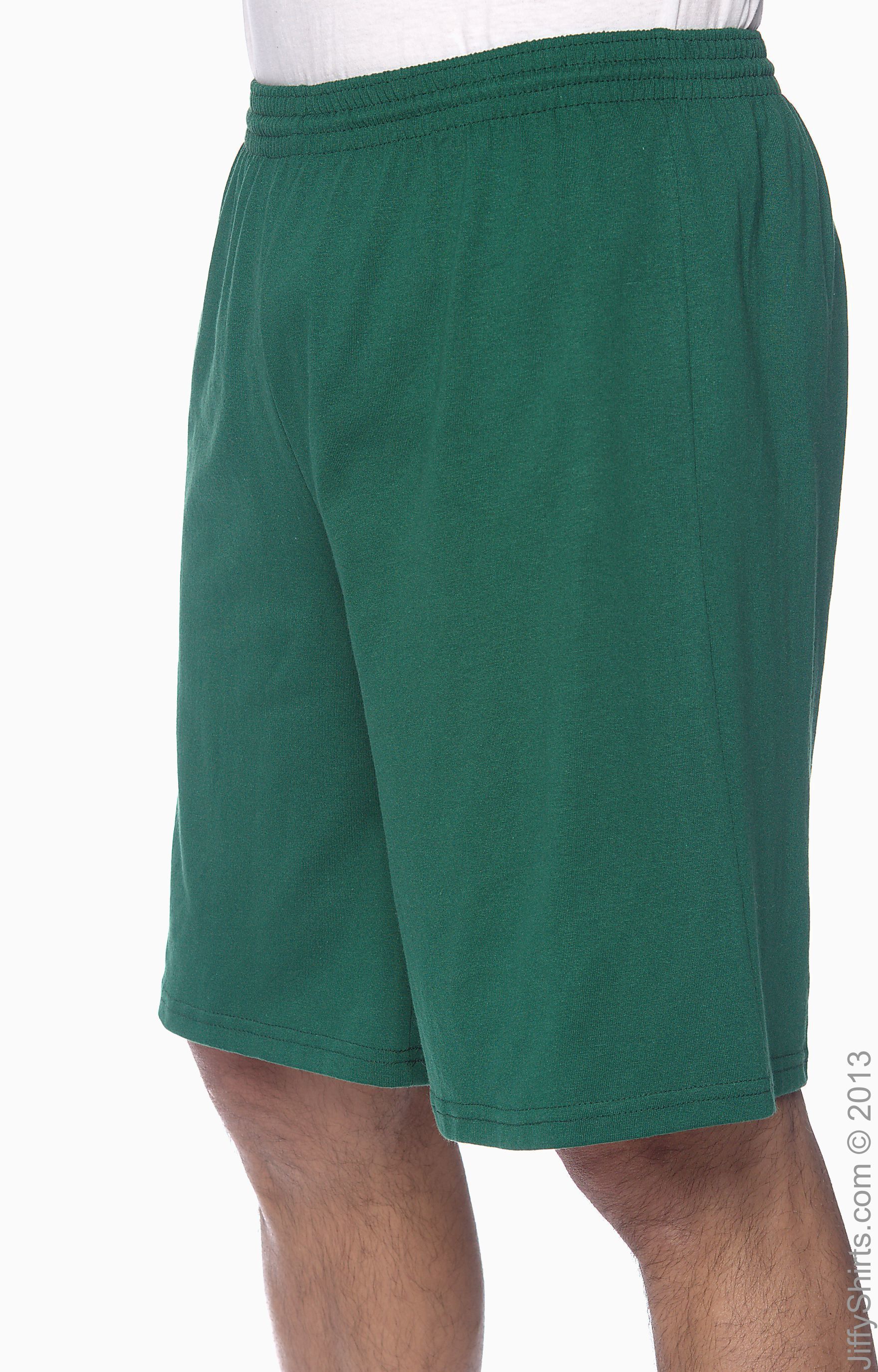 Unisex Longer-Length Jersey Short - Dark Green