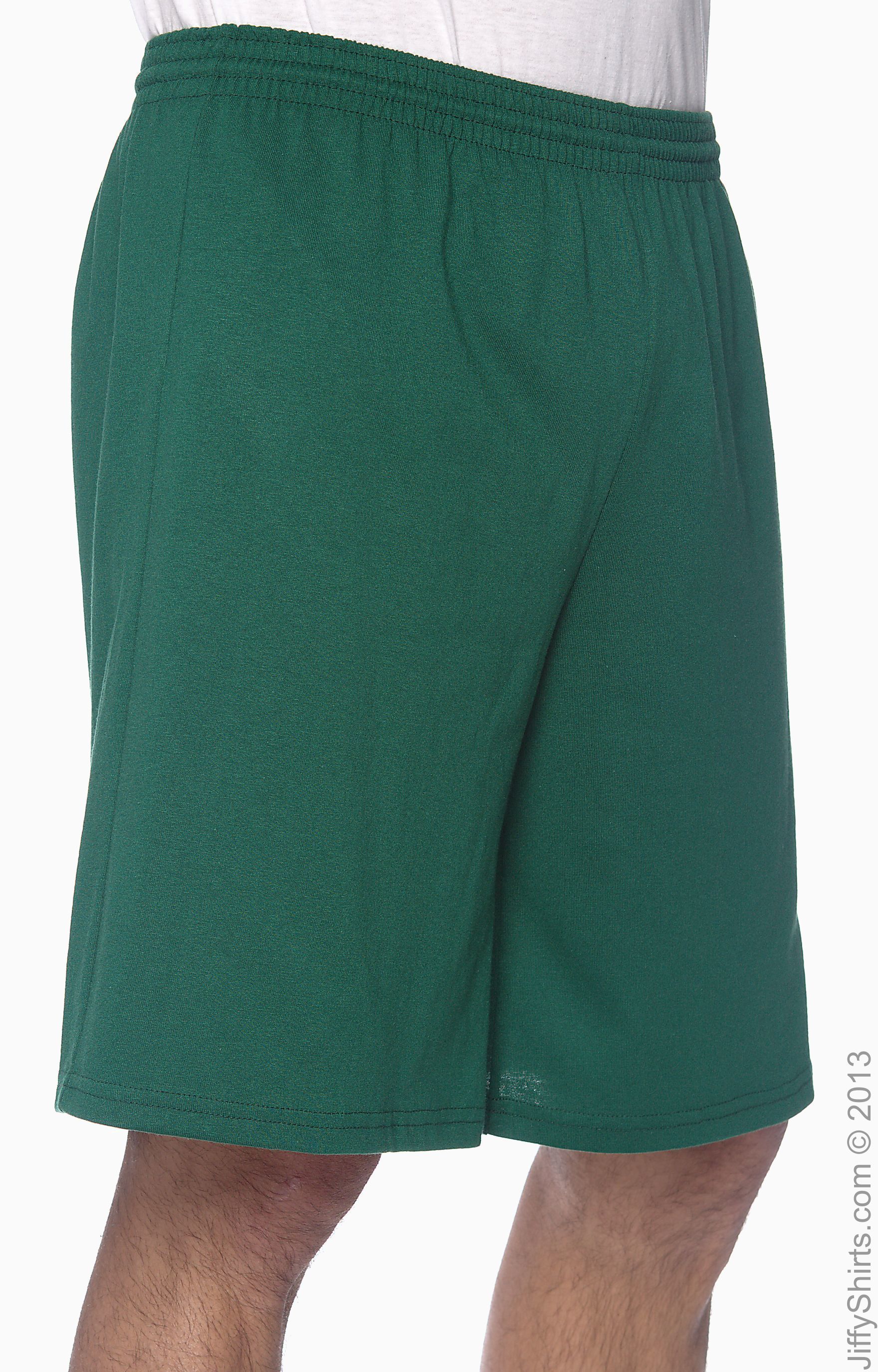 Unisex Longer-Length Jersey Short - Dark Green