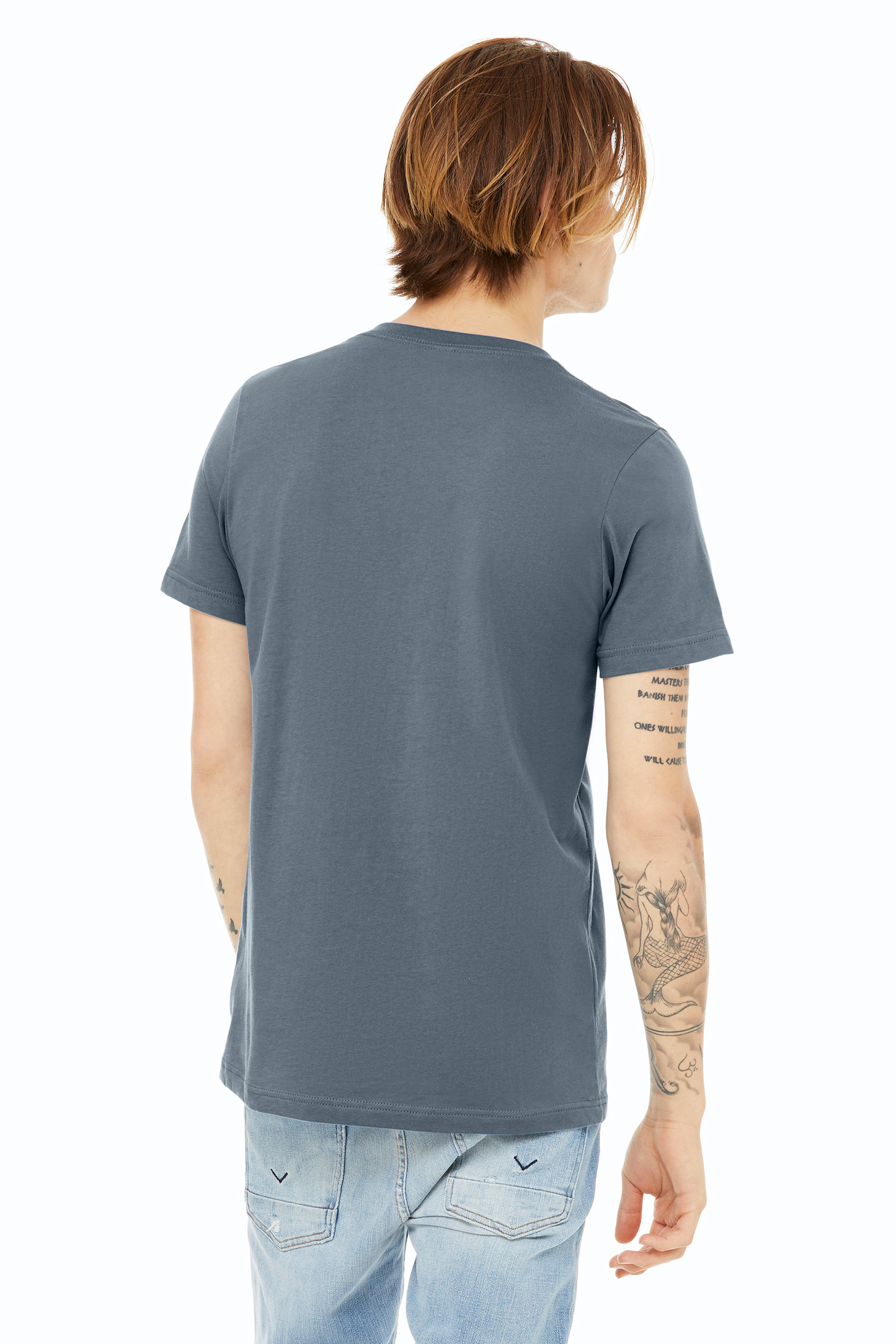 Unisex Jersey Short-Sleeve V-Neck T-Shirt - Steel Blue