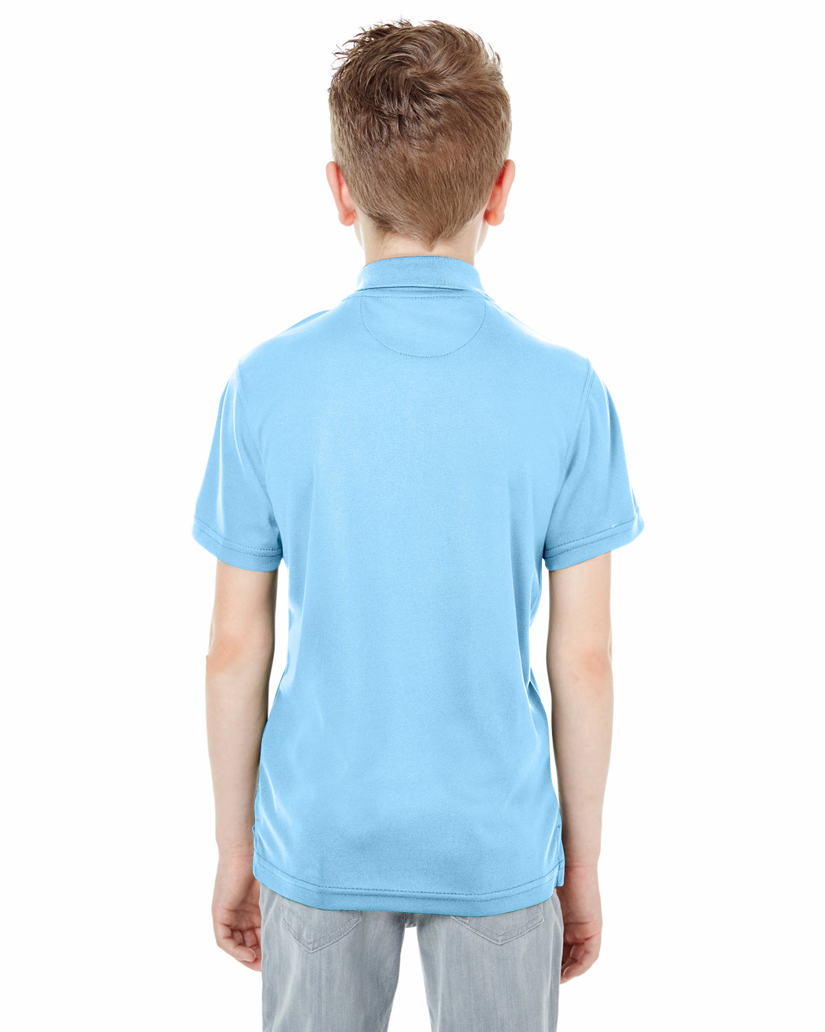 Youth Cool & Dry Mesh Piqué Polo - Columbia Blue