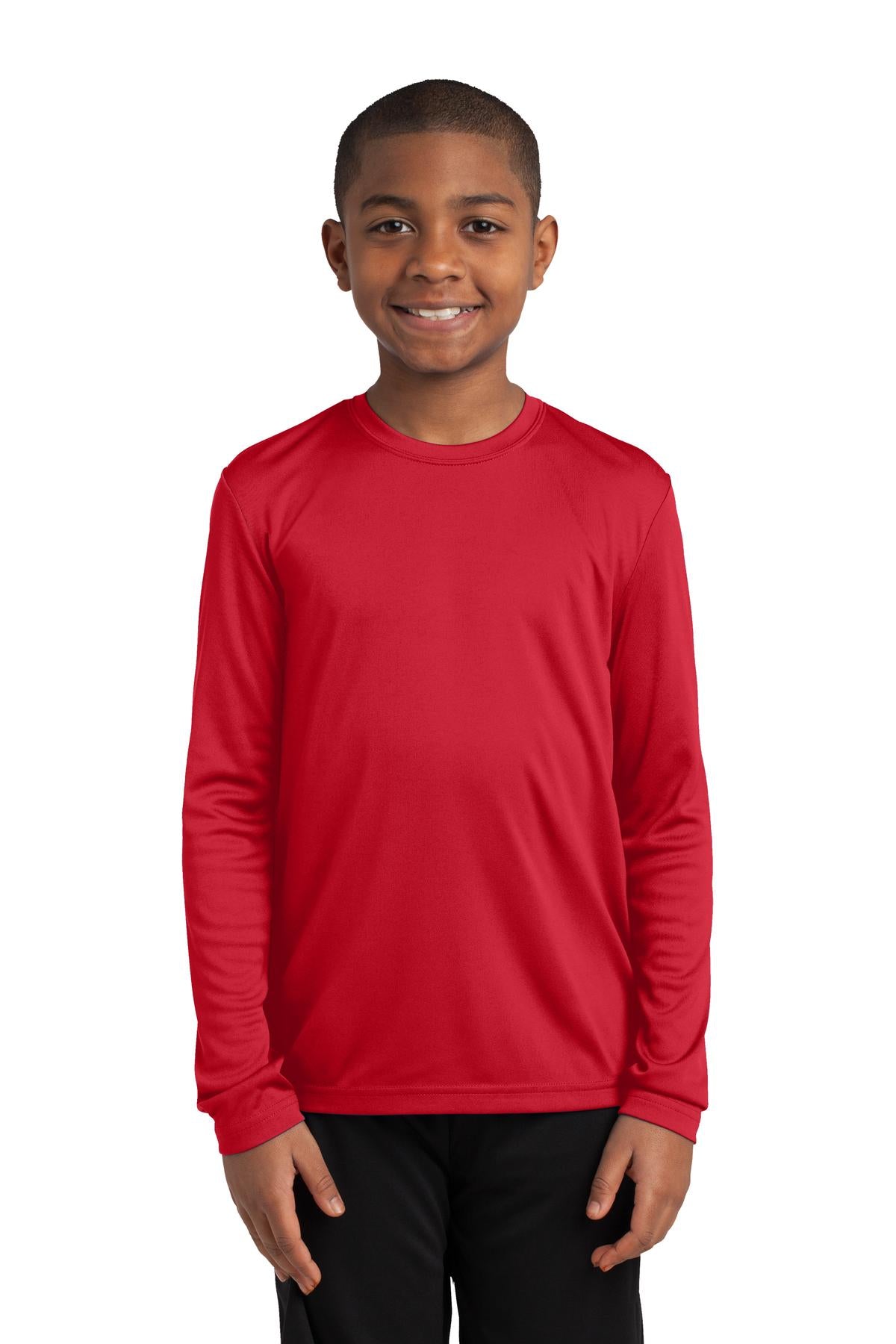 Youth Long Sleeve PosiCharge Competitor Tee - True Red
