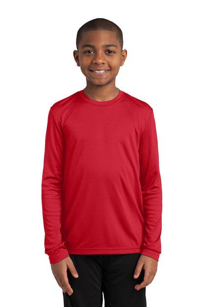 Youth Long Sleeve PosiCharge Competitor Tee - True Red