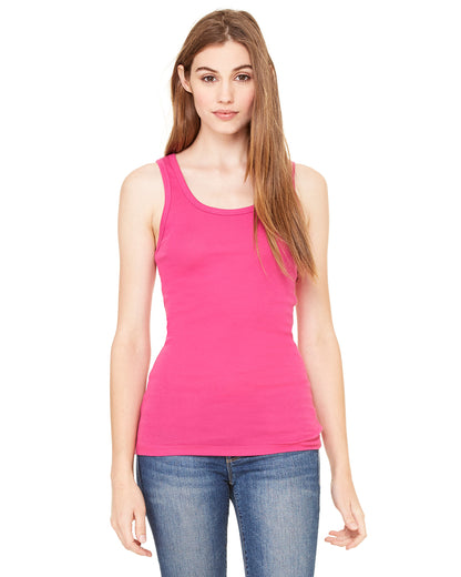 Women's Sheer Mini Rib Tank - Berry