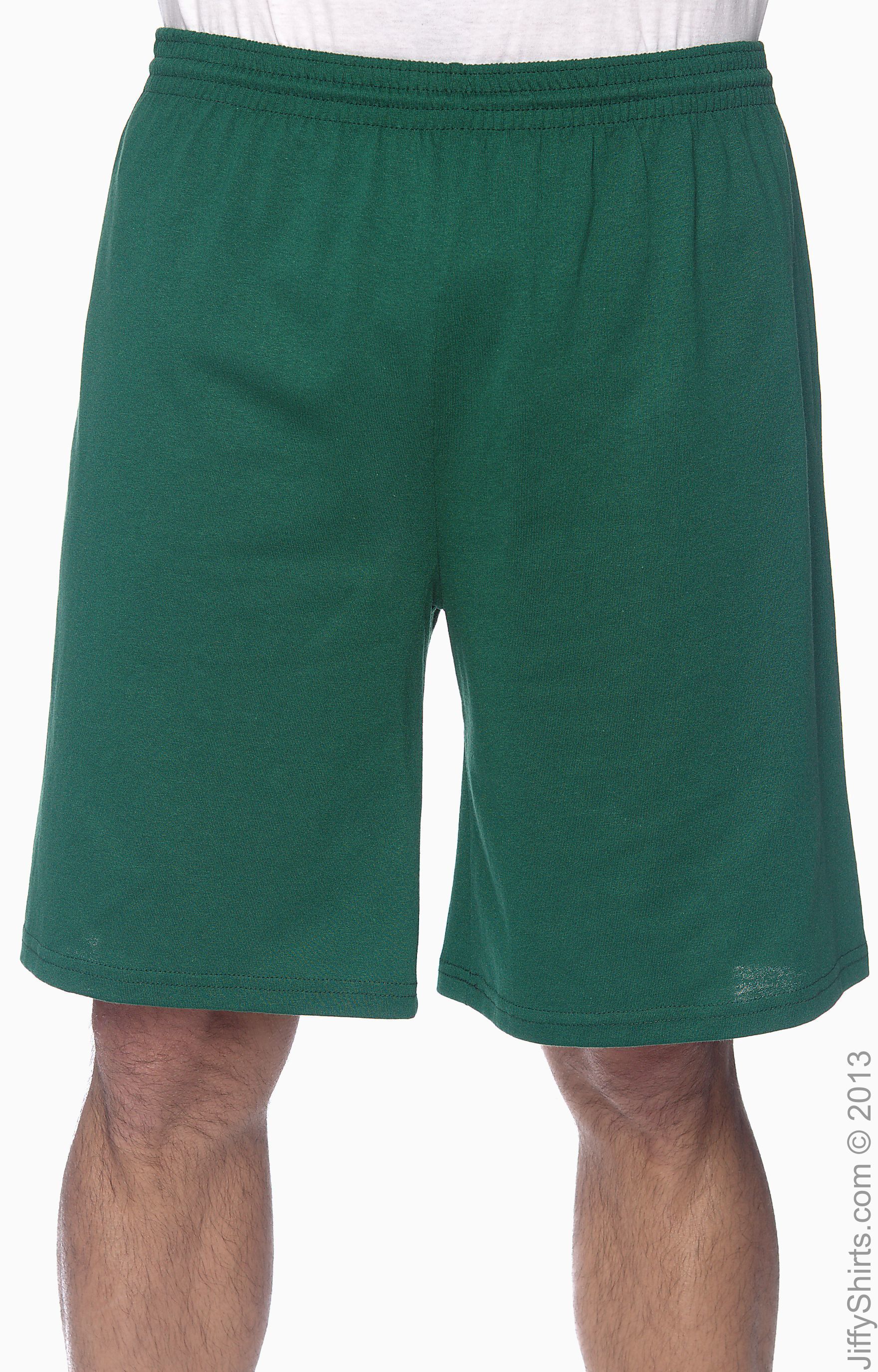 Unisex Longer-Length Jersey Short - Dark Green