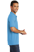 Unisex Core Blend Jersey Knit Polo - Aquatic Blue