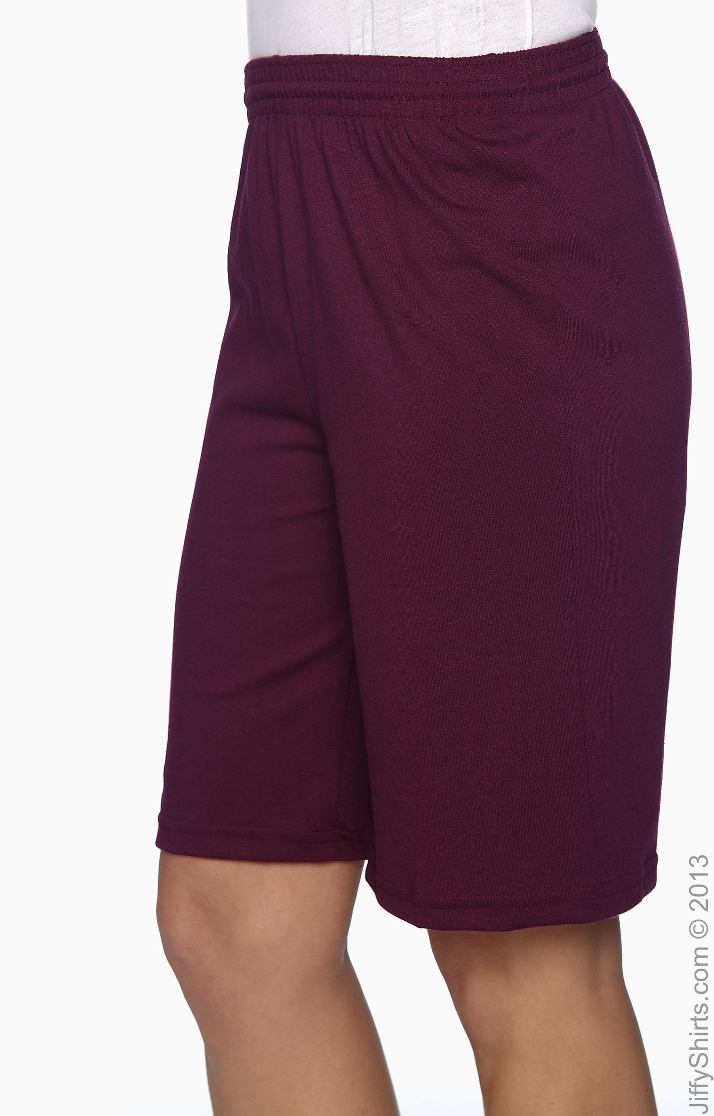 Unisex Longer-Length Jersey Short - Maroon