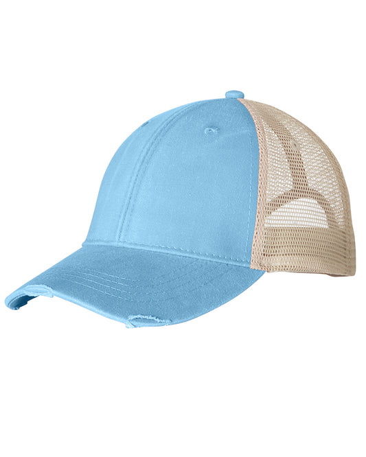 Distressed Ollie Cap - Baby Blue / Tan