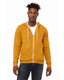 Bella + Canvas 3739 - Unisex Poly-Cotton Sponge Fleece Full-Zip Hoodie - Heather Mustard