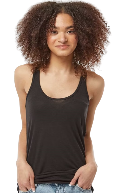 Women's Slim Fit Poly-Rich Racerback Tank - Black
