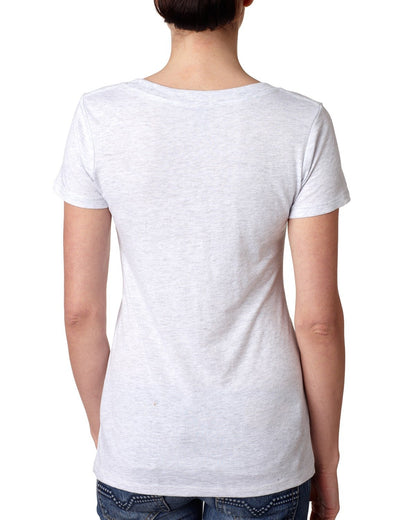 Women's Triblend Deep V - Heather White