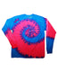 Tie-Dye CD2000 - Unisex 100% Cotton Long-Sleeve T-Shirt - Flo Blue / Pink