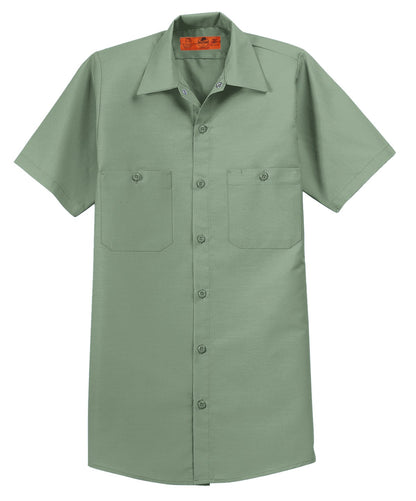Industrial Short Sleeve Work Shirt - Light Green