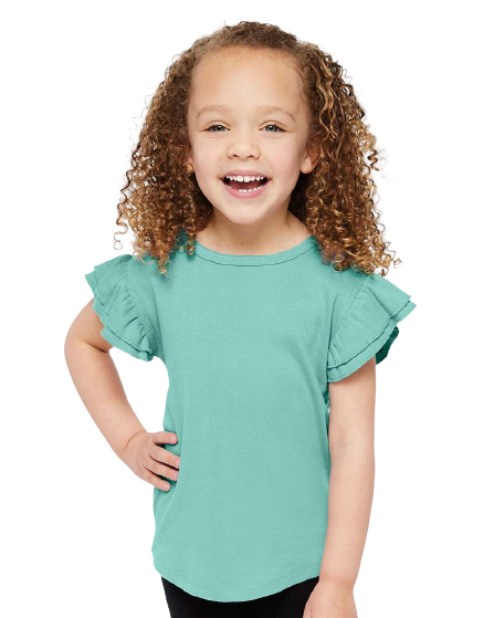 Toddler Flutter Sleeve T-Shirt - Saltwater