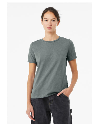Women's Heathered Relaxed Jersey Short-Sleeve T-Shirt - Heather Blue Storm