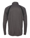 Quarter-Zip Lightweight Raglan Pullover - Dark Gray Heather / Black