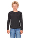 Bella + Canvas 3501YCVC - Youth Heather CVC Long Sleeve Tee - Heather Dark Gray