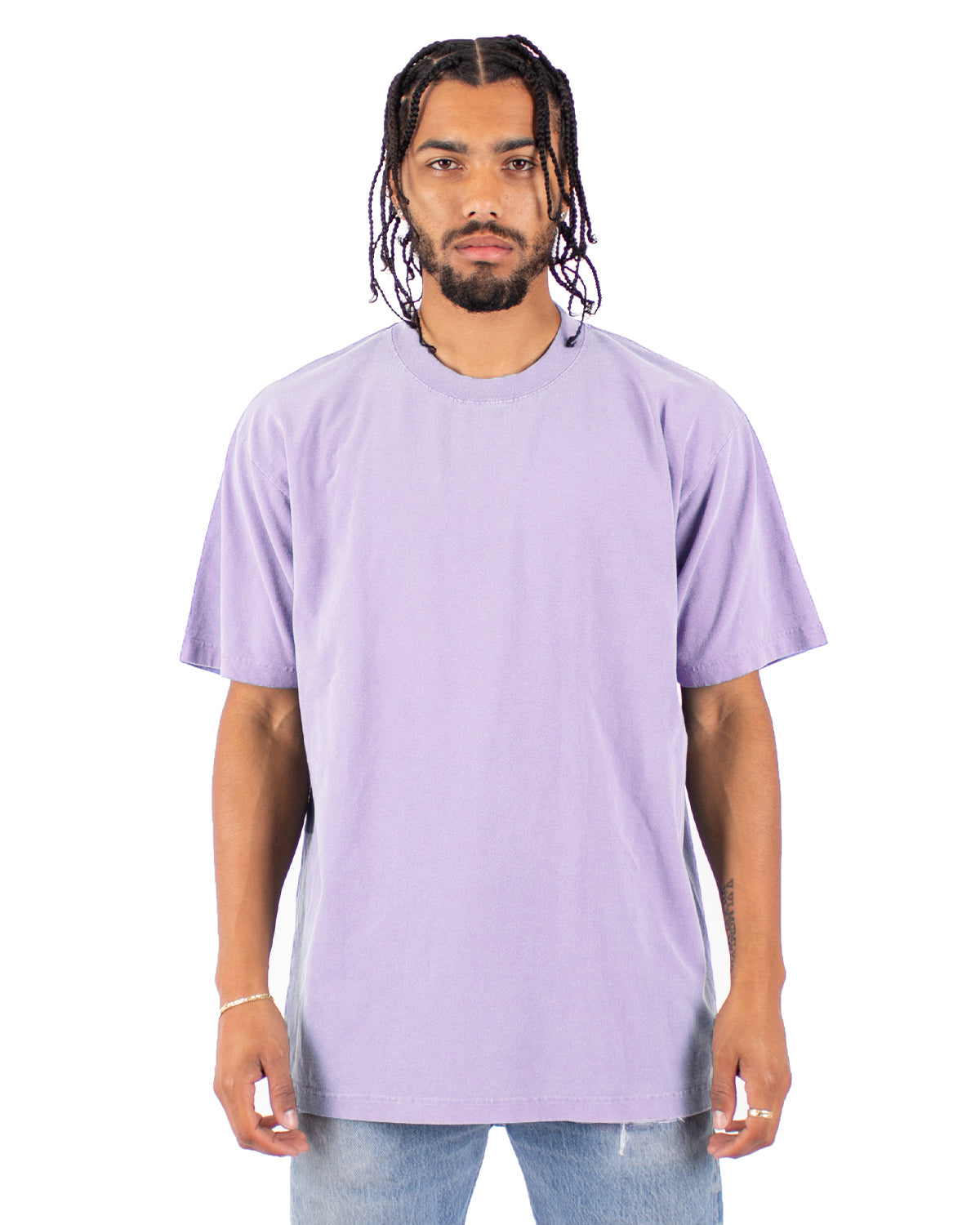 Garment-Dyed Crewneck T-Shirt - Pastel Purple