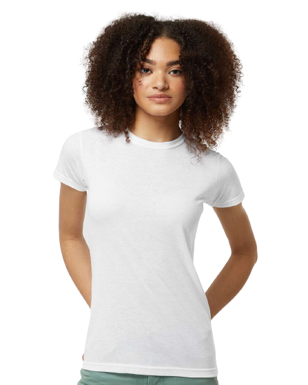 Women's Poly-Rich Slim Fit Tee - White