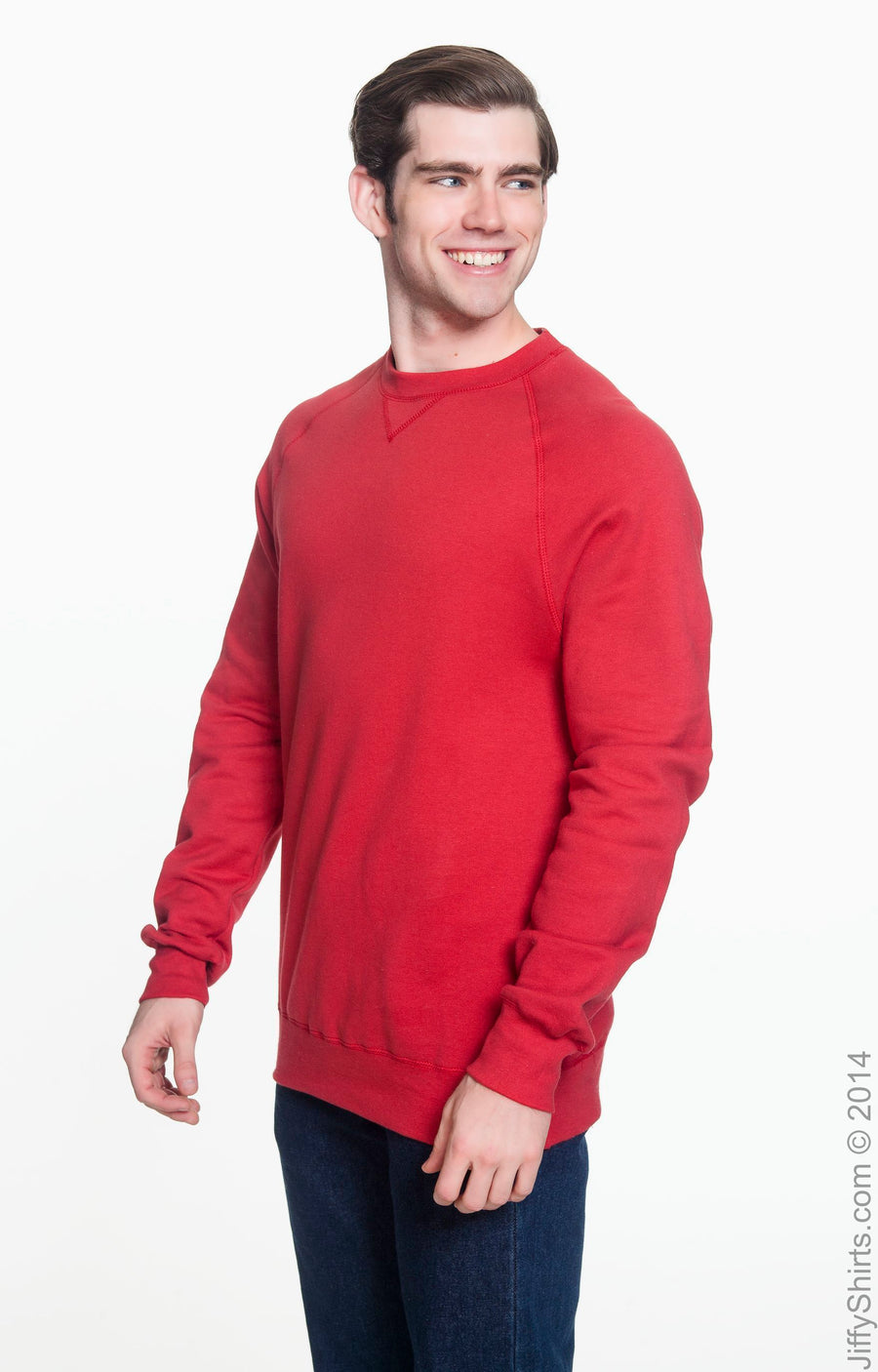 Adult 7.2 oz. Nano Crew - Vintage Red