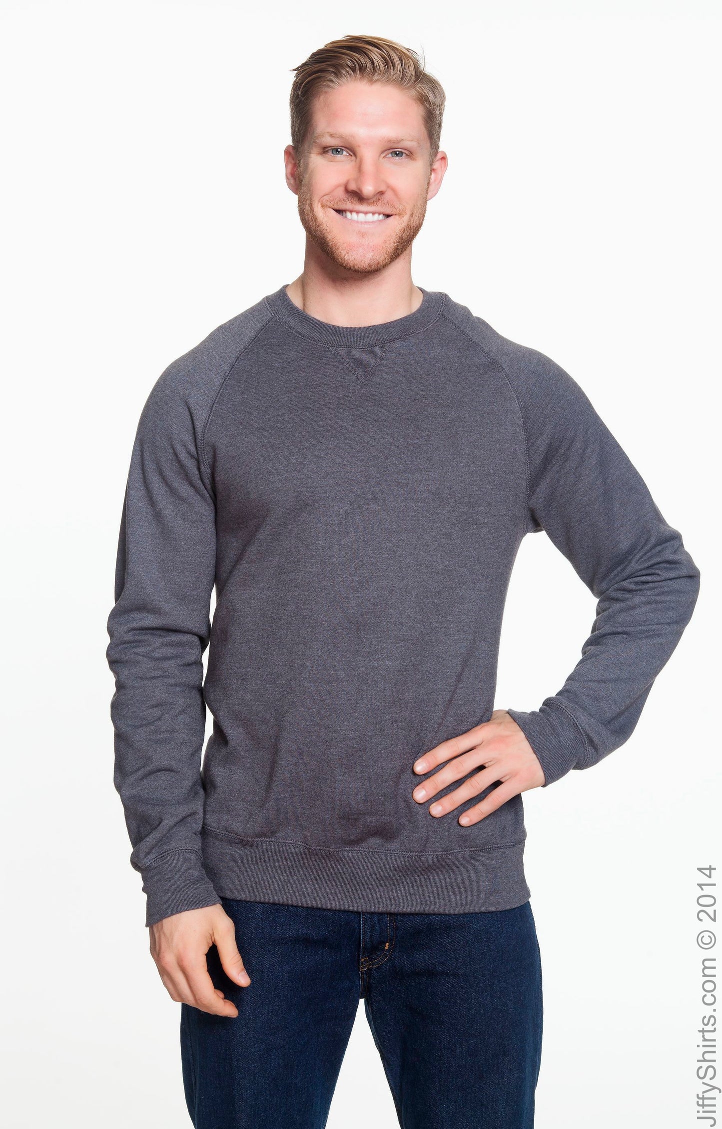 Adult 7.2 oz. Nano Crew - Charcoal Heather