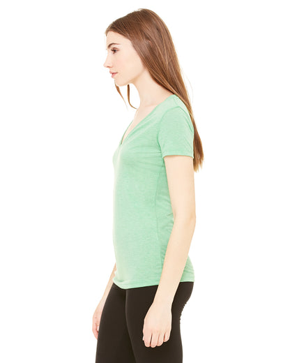 Women's Triblend Short-Sleeve Deep V-Neck T-Shirt - Green Triblend