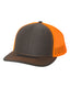 Richardson 112 - Snapback Trucker Cap - Charcoal / Neon Orange