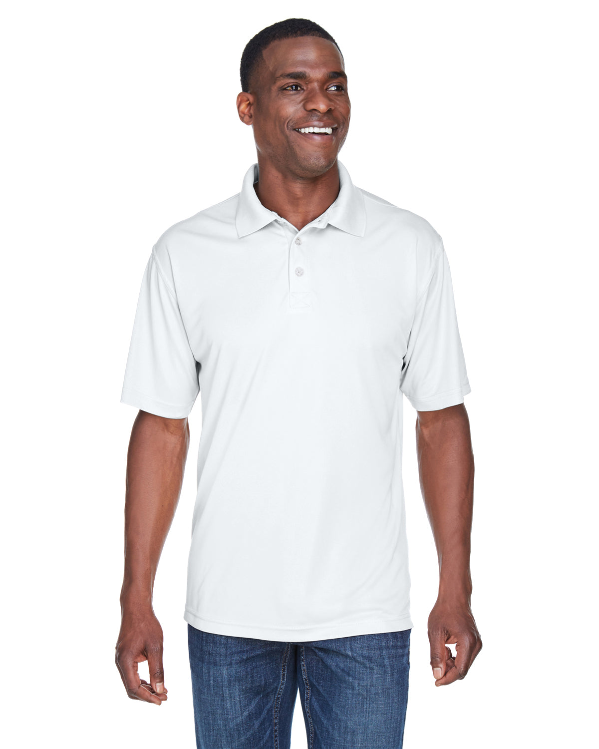 Men's Cool & Dry Sport Performance Interlock Polo - White