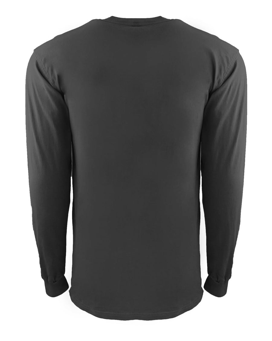 Unisex Inspired Dye Long-Sleeve Crew with Pocket - Shadow