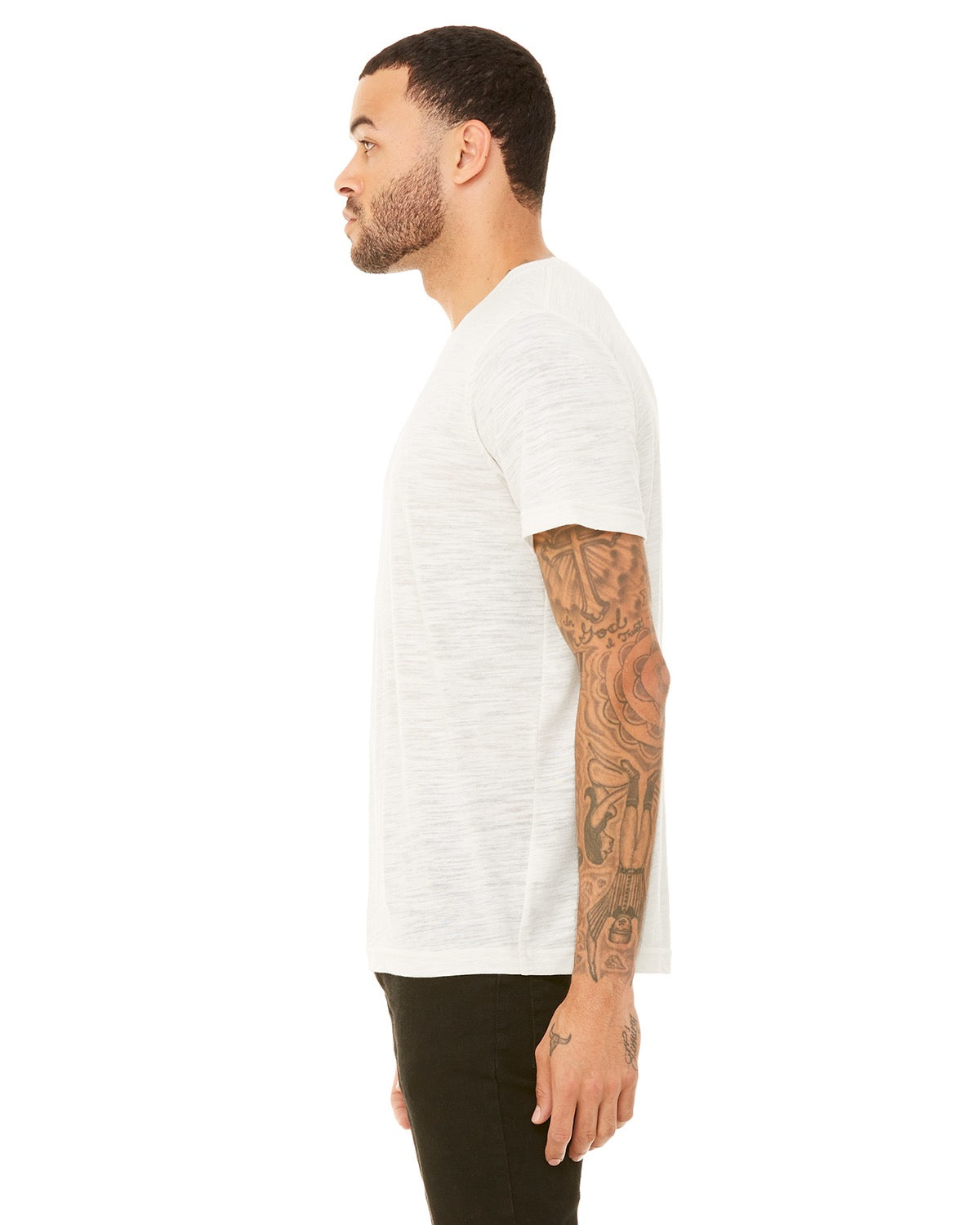 Unisex Poly-Cotton Short-Sleeve T-Shirt - Natural Slub