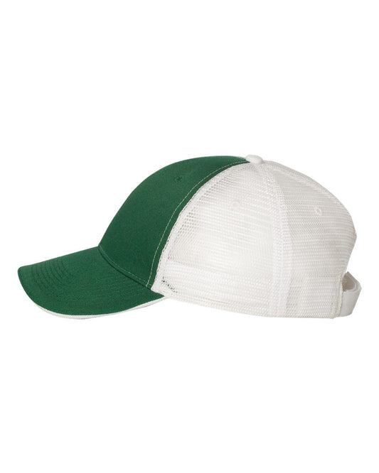 Sandwich Trucker Cap - Dark Green / White