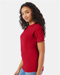 Hanes 5280 Deep Red — on model side