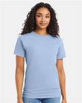 Hanes 5280 Light Blue — on model front