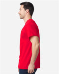 Gildan 5000 Red — on model side