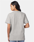 Hanes 5250 Ash — on model back