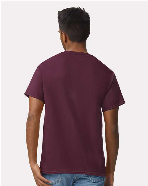 Gildan 2000 Maroon — on model back