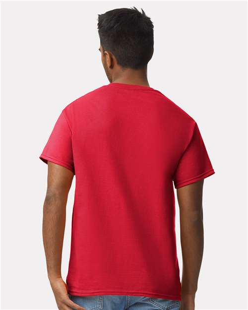 Gildan 2000 Red — on model back