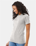 Hanes 5180 Ash — on model side