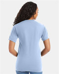 Hanes 5180 Light Blue — on model back