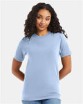 Hanes 5180 Light Blue — on model front