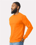 Gildan 2410 Safety Orange — on model side